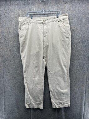 Columbia Pants Mens 40x32 Beige Chino Cotton Regular Fit Straight Leg Casual